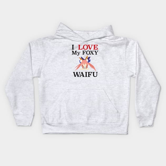 Foxy Waifu Kids Hoodie by TwilightEnigma